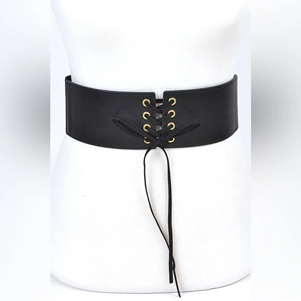 Vegan Leather Corset Statement Belt